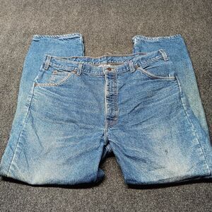 Dickies Flannel Lined Jeans Men 38x30 Blue Relaxed Fit Straight Leg Outdoor Pant